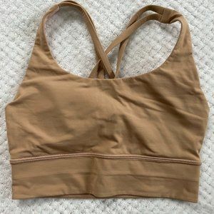 Lululemon Energy Bra Longline Size 4 Cafe au lait
